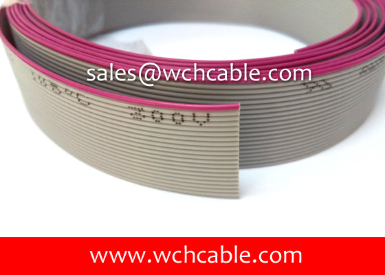 China PVC Flat Ribbon Cable UL2651 #26AWG 26Pins 1.27mm Pitch Tinned Stranded Copper Conductors supplier