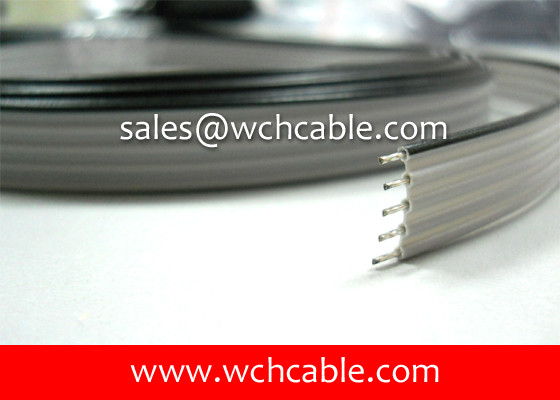 China XLPE Flat Ribbon Cable UL21016 #28AWG 10Pins 1.27mm Pitch supplier