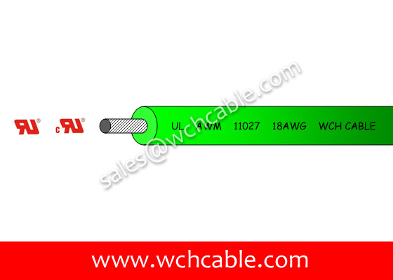 China 300V mPPE Wire UL11027 18AWG Solid 1/1.024 OD1.5mm Black supplier