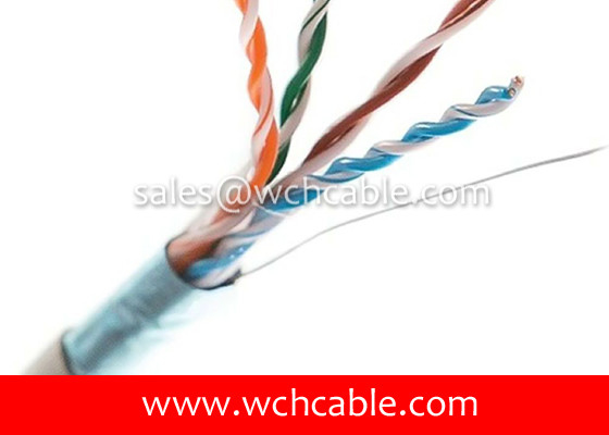 China UL Lan Cable Cat5e FTP Solid 24AWG 4Pairs OD6.1mm High Purity Copper Wire Conductors supplier