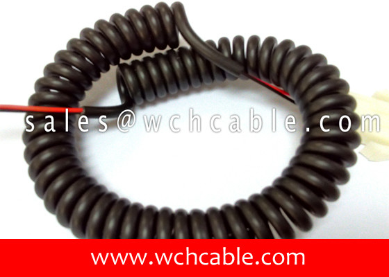China UL21766 Heat Resistant Thermoplastic Jacket Spiral Cable 105C 300V supplier