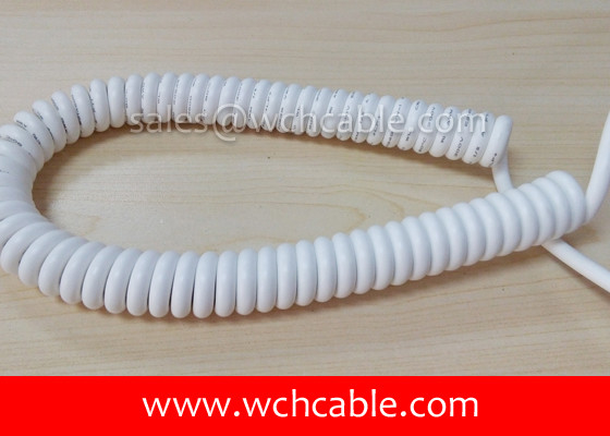 China UL Spiral Cable, AWM Style UL21976 24AWG 5C VW-1 80°C 30V, TPU / TPU supplier