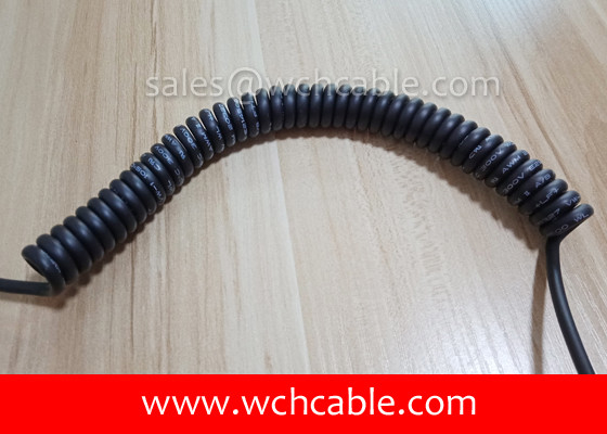 China UL Spring Cable, AWM Style UL21759 26AWG 5C VW-1 105°C 30V, PP / TPU supplier