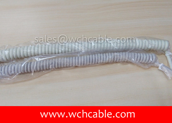 China UL Spring Cable, AWM Style UL21275 18AWG 2C FT2 105°C 300V, PUR / TPE supplier
