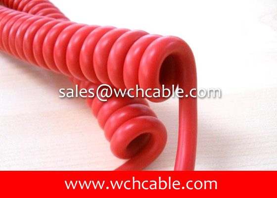 China 30V Low Voltage UL Spiral Cable With High Retractable Force UV Resistant supplier