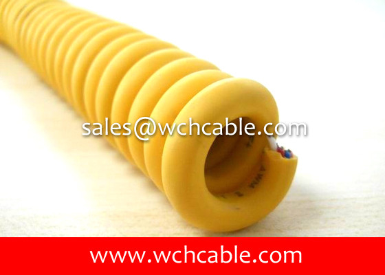 China Abrasion Resistant Elastomer Jacketed Retractable Spiral Cable UL20057, UL20327, UL20618 supplier