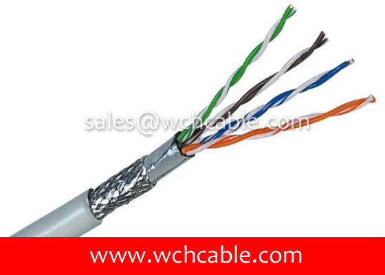 China UL Lan Cable Cat5e SFTP Solid 24AWG 4Pairs OD5.6mm Tinned Copper Shielded supplier
