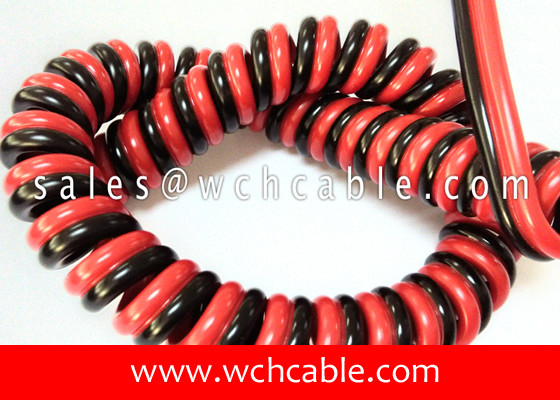 China UL20950 Polyurethane PUR Jacketed Retractable Spiral Cable 90C 300V supplier