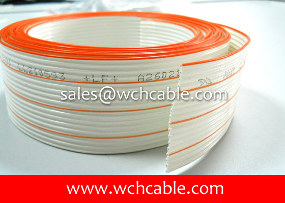 China UL21311 LSZH Flat Ribbon Cable Top Coated Copper Conductors 80C 300V supplier