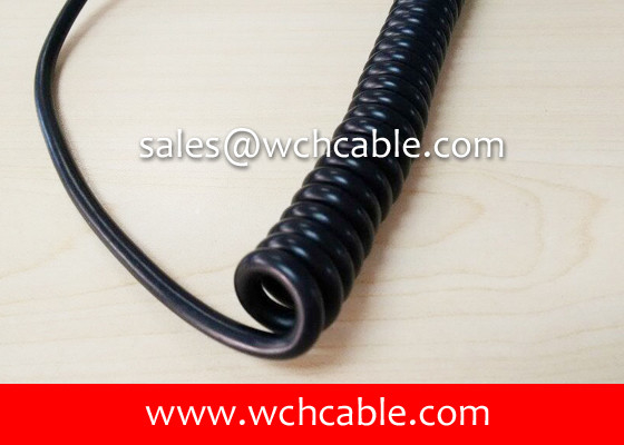 China Long Service Life Curly Cable UL AWM Style 21127, Rated 75C 600V VW-1 supplier