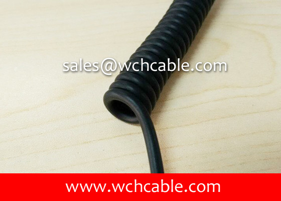 China UL21576 Wonderful Elasticity Curly Cable 80C 1000V (60C or 80C Oil Resistant) supplier