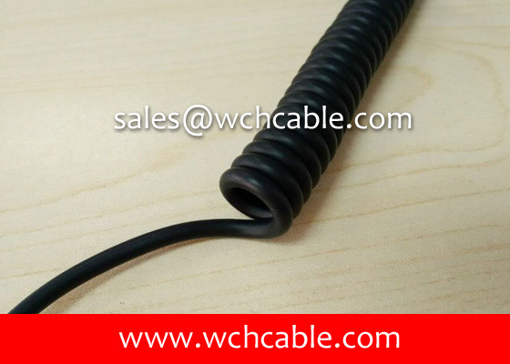 China UL21322 Acid Resistant Extension Lead Curly Cable 60C 90V supplier