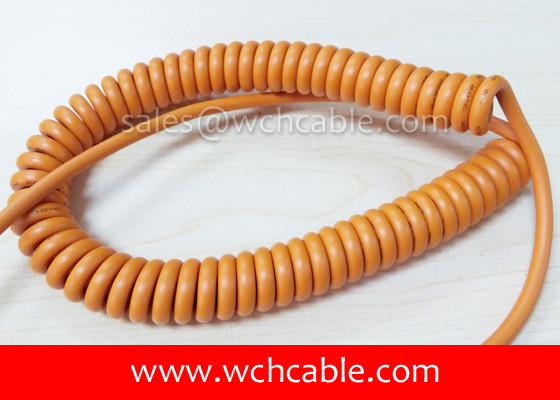 China UL Spiral Cable, AWM Style UL22009 26AWG 3C VW-1 80°C 600V, TPE / TPU supplier