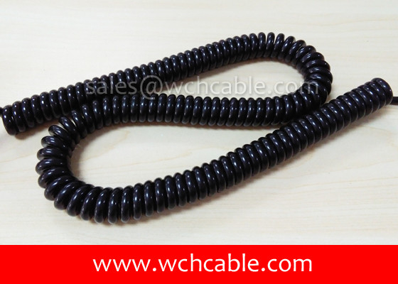 China UL Spiral Cable, AWM Style UL20801 20AWG 2C VW-1 90°C 300V, PP / TPU supplier