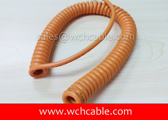 China UL Spiral Cable, AWM Style UL20320 19AWG 3C VW-1 90°C 30V, HDPE / TPU supplier