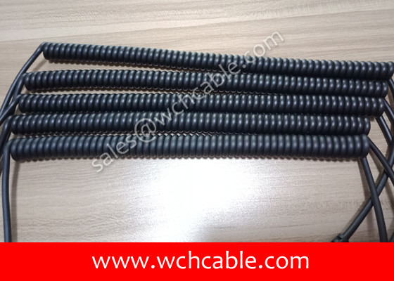 China UL Spring Cable, AWM Style UL20319 19AWG 2PR VW-1 90°C 150V, PP / PUR supplier