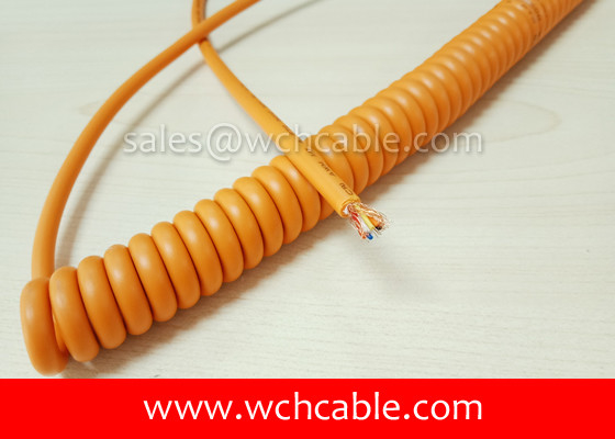 China UL Spring Cable, AWM Style UL20237 26AWG 4C VW-1 125°C 300V, TPE / TPE supplier