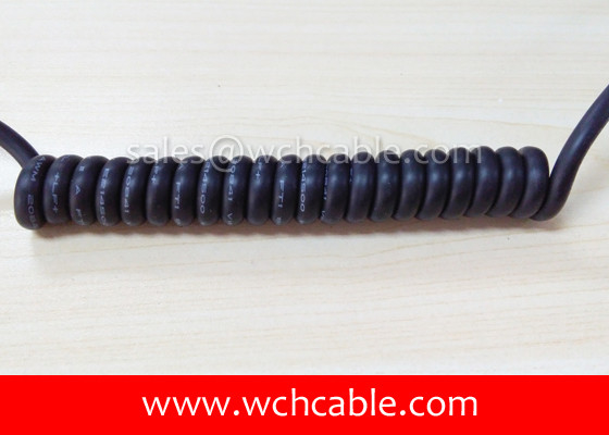 China UL Spring Cable, AWM Style UL21753 30AWG 6C VW-1 90°C 300V, PP / TPU supplier