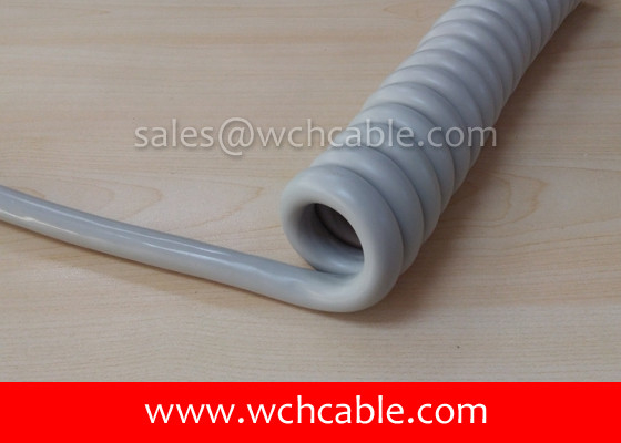 China UL Curly Cable, AWM Style UL21530 26AWG 13C VW-1 90°C 600V, PVC / TPE supplier