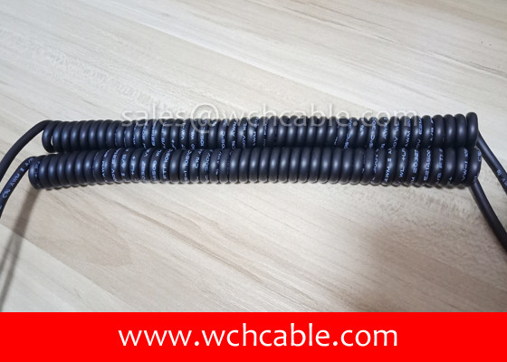 China UL Spring Cable, AWM Style UL21760 26AWG 6C FT2 105°C 30V, PP / TPU supplier