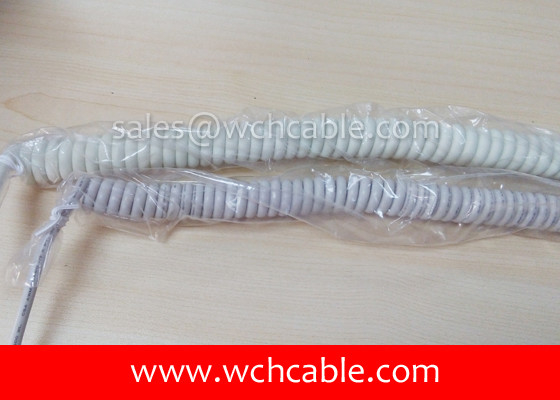 China UL Spring Cable, AWM Style UL21762 28AWG 4C FT2 105°C 90V, PP / TPU supplier