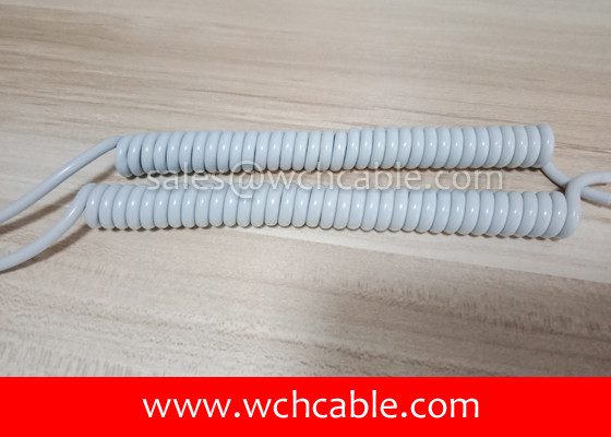 China UL Spring Cable, AWM Style UL21763 24AWG 2C VW-1 105°C 150V, TPU / TPU supplier