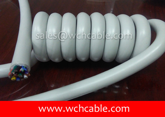 China UL Spring Cable, AWM Style UL21764 26AWG 16C FT2 105°C 150V, PP / TPU supplier