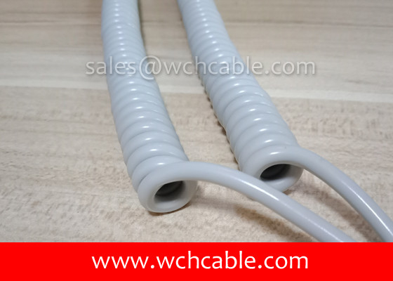 China UL Curly Cable, AWM Style UL21526 14AWG 3C VW-1 80°C 150V, PP / TPU supplier