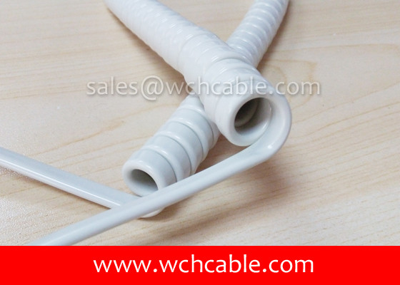 China UL Curly Cable, AWM Style UL21459 26AWG 4C VW-1 80°C 600V, PVC / PUR supplier