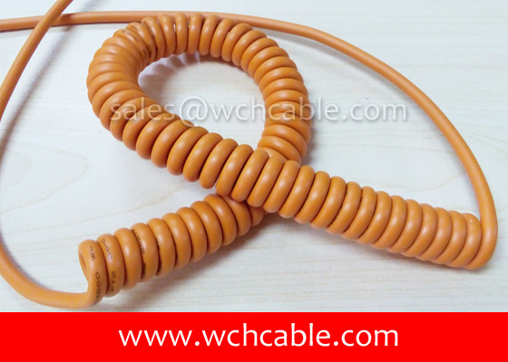 China UL Spiral Cable, AWM Style UL21916 16AWG 2C FT2 125°C 300V, TPE / TPE supplier