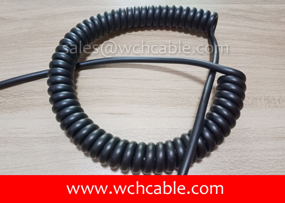 China UL Spiral Cable, AWM Style UL21212 16AWG 3C FT2 80°C 600V, PVC / PUR supplier