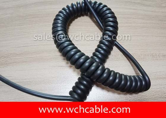 China UL Spiral Cable, AWM Style UL21220 12AWG 2C FT2 105°C 600V, PVC / TPE supplier