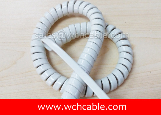 China UL Spiral Cable, AWM Style UL21213 28AWG 8C VW-1 80°C 30V, PVC / TPU supplier