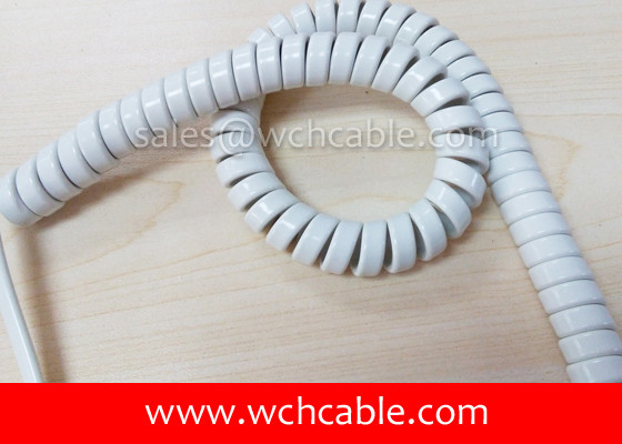 China UL Spiral Cable, AWM Style UL21297 22AWG 6C FT2 105°C 600V, PVC / TPE supplier