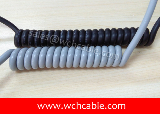 China UL Spring Cable, AWM Style UL21207 22AWG 7C FT2 80°C 300V, HDPE / TPE supplier