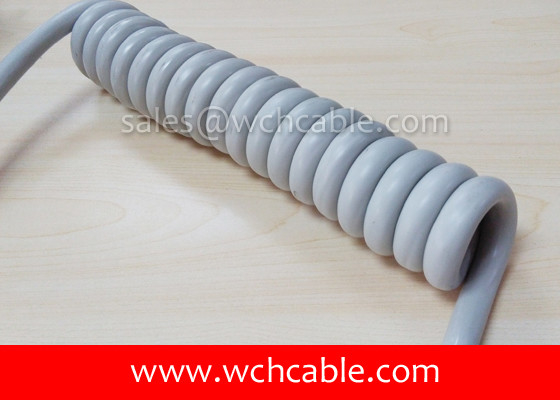 China UL Spring Cable, AWM Style UL21821 16AWG 5C FT2 80°C 90V, PP / TPE supplier