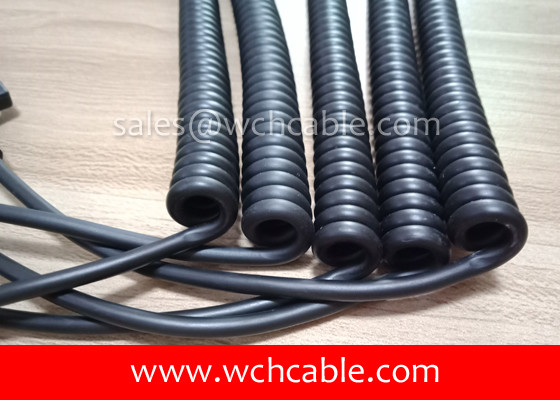 China UL Curly Cable, AWM Style UL21824 13AWG 3C FT2 80°C 600V, PVC / TPE supplier