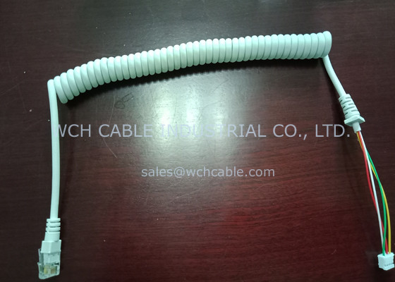 China UL20671 PSTN Phone Connect Curly Cable supplier