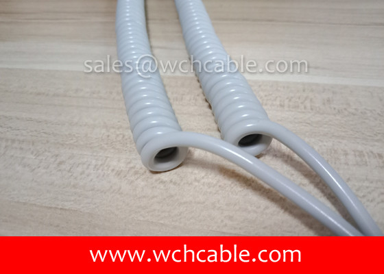 China UL21142 Medical Handspring Curly Cable supplier