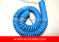 UL20280 (26AWG) 8 Conductors Oil Resistant TPU Spiral Cable Blue Jacket with Colorful PP Insulated Wire supplier