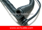 300V TPE Curly Cable UL20841 24AWG 4C OD5.1mm VW-1 Black L=122.2mm supplier