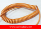 UL Spiral Cable, AWM Style UL22009 26AWG 3C VW-1 80°C 600V, TPE / TPU supplier